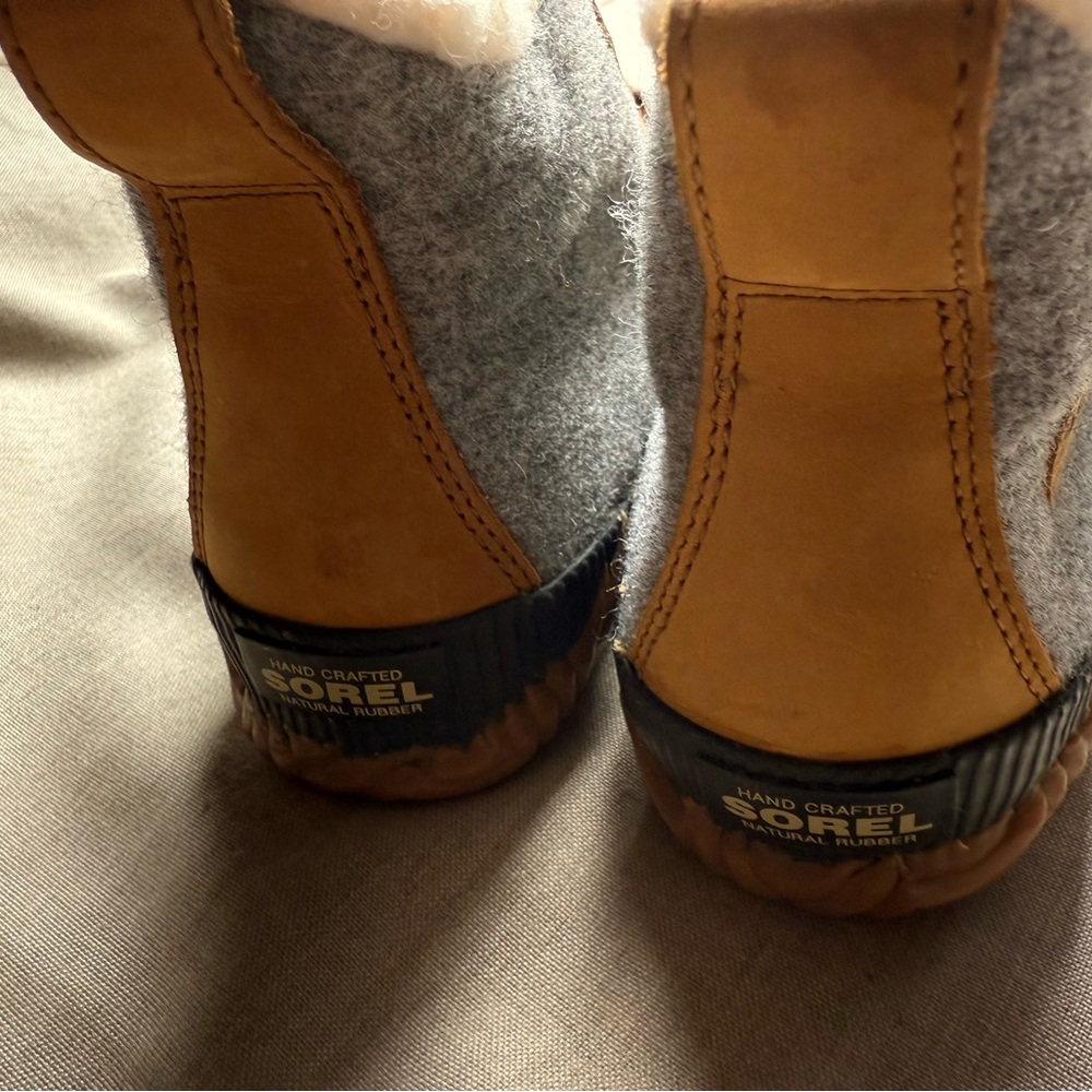 Sorel Women's Size 8.5 Out N About Plus Duck Boots Waterproof Lace Up Grey - Picture 6 of 8